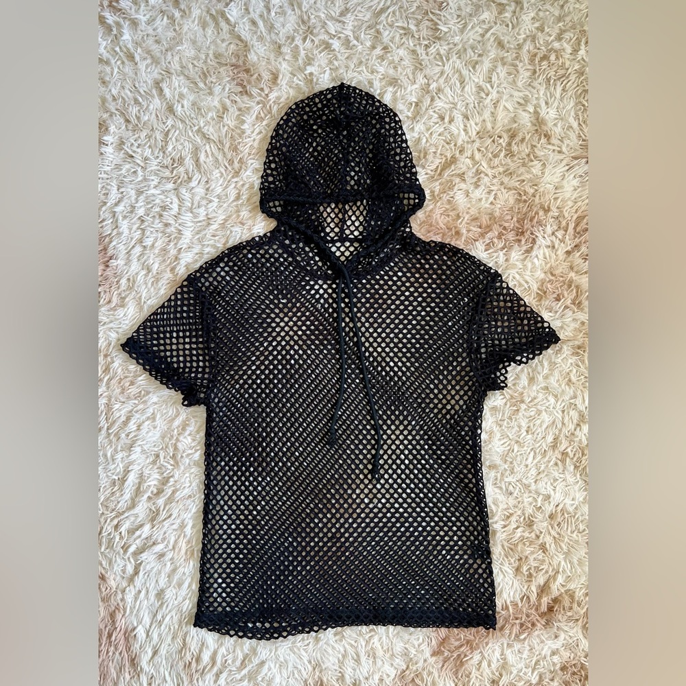 Short Sleeve Mesh Hoodie